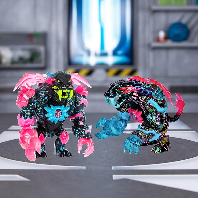 MrBeast Lab Apex Beast Neon Panther Collector Figure, Standing at 6.5 Inches/16.5cm Tall, with Extreme Detailing, Premium Packaging, 13 Points of Articulation and Chomp Jaw