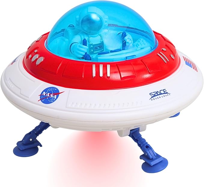 Space Adventure Space Shuttle Playset – Licensed Light & Sound Shuttle with Hovercraft, Space Buggy & Astronaut Figures, Plastic Space Toy & Collectible for Kids Ages 3+