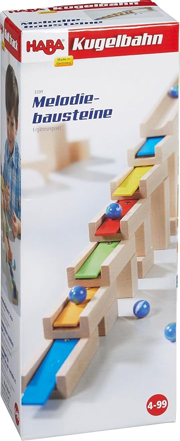HABA Melodious Building Bricks - Wooden Marble Run Accessory