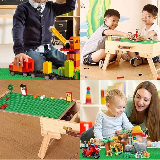 LVHERO 8 Pack Classic Baseplates Building Plates for Building Bricks 100% Compatible with All Major Brands-Baseplate, 10" x 10", Multicolored