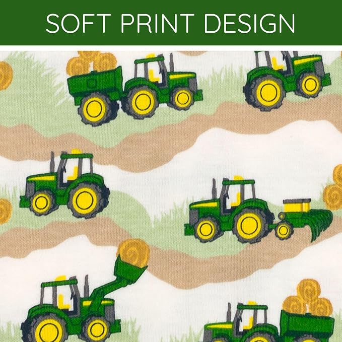 John Deere Baby Boys' One Piece Short Sleeve Romper Newborn to Infant