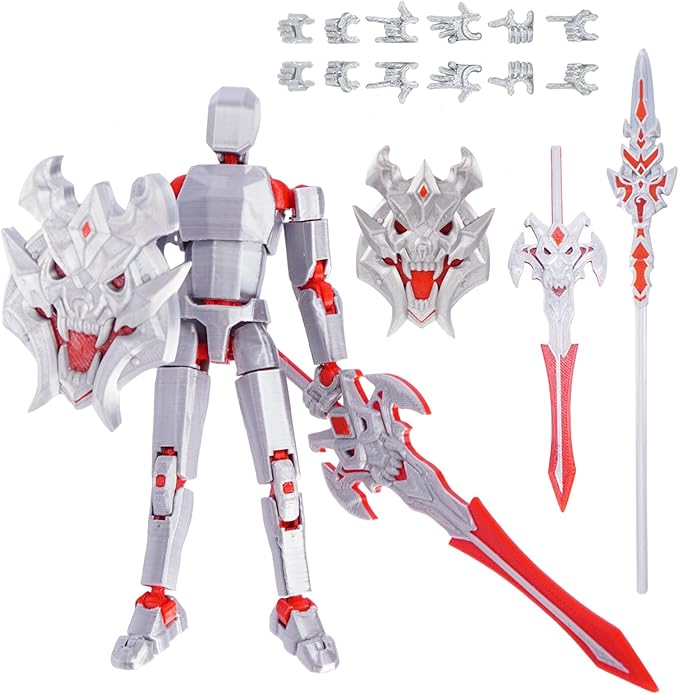 T13 Action Figure Set Assembled-3D Printed Multi-Jointed Movable Dummy 13，Titan 13 Action Figure, Birthday Gifts for Boys, Girls Desktop Decorations