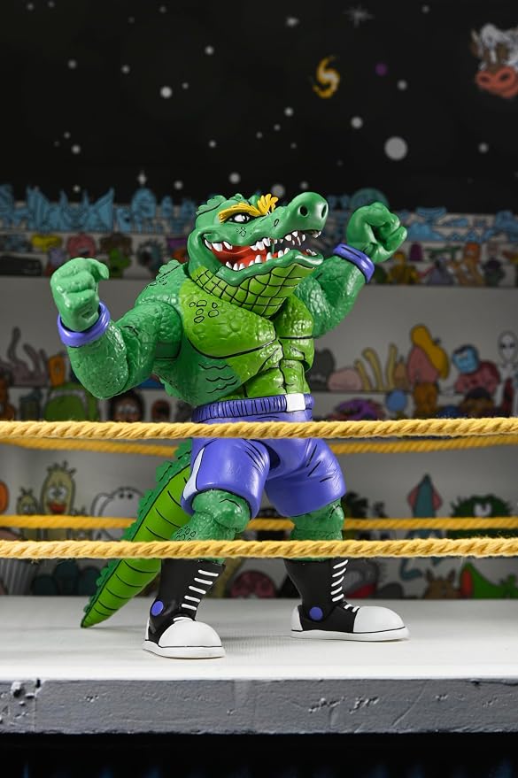 NECA Teenage Mutant Ninja Turtles Archie Comics Stump Wrestling Leatherhead 7" Scale Action Figure