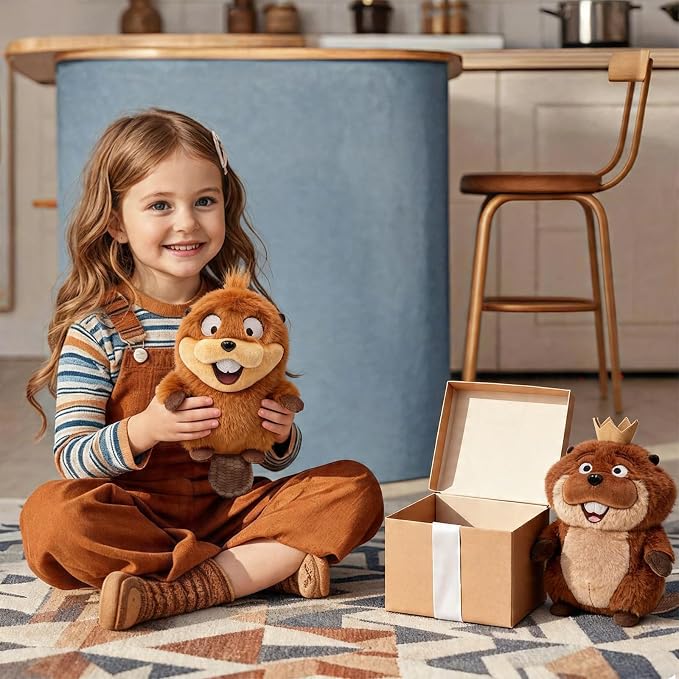 2Pcs Hoppers Plush Toys, Mabel & King George Plushs 7.9-Inch Stuffed Animals, Hoopers Movie Toys,Super Soft Cotton-Filled Collectible Plush for Kids and Hoppers Movie Fans Game