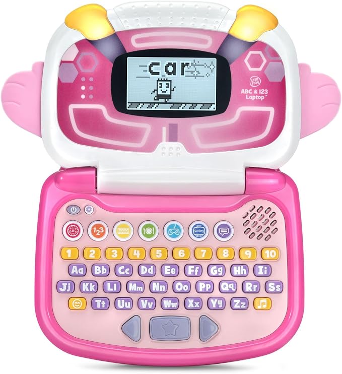 LeapFrog ABC and 123 Laptop for Preschoolers Ages 3-7 Years, Pink