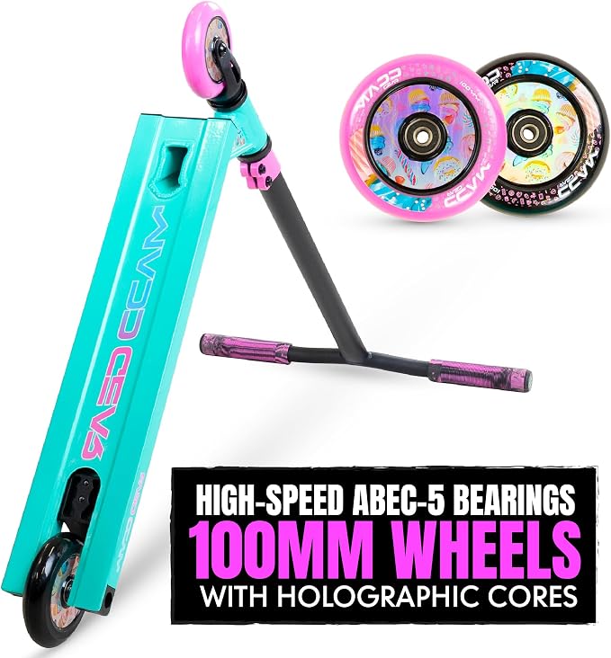 Pro Stunt Trick Scooter for Kids Ages 5-12 – Lightweight Durable Freestyle Kick Scooter for Skatepark and Street – Easy Assembly – Madd Gear MG2