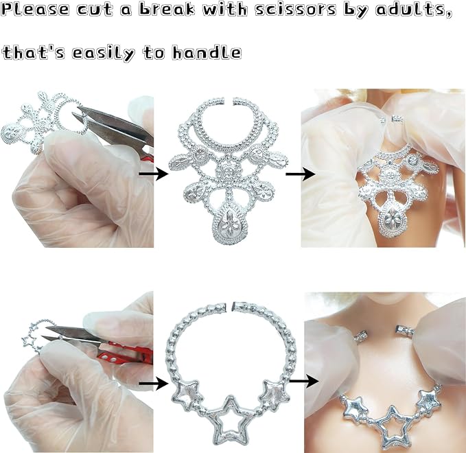 42 pcs Doll Clothes and Accessories Including 10 pcs Fashion Mini Dresses 32 pcs Shoes, Glasses, Necklaces, Handbag, Hangers Accessories for 11.5 Inch Girl Doll