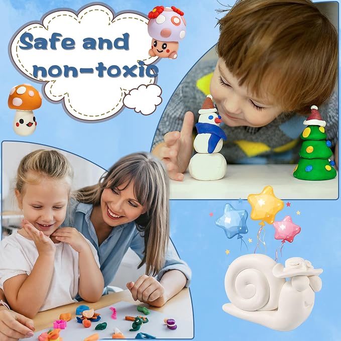 ifergoo Polymer Clay, Oven-Bake Clay, Non Toxic, 3.5 oz. bar, Great for Modeling, Sculpting, Holiday, DIY, Artistic Creation and School Projects. Great for Kids and Beginners (White)