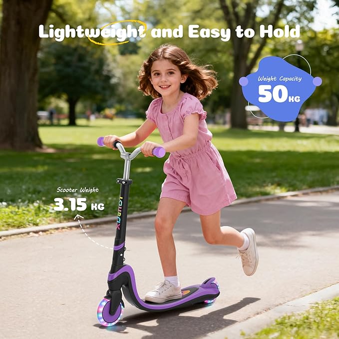 Tonbux Scooter for Kids with Light-Up Wheels & Deck, Adjustable Heights 2 Wheel Kids Scooters for Kids 5-7, Toddler Scooters with 4 Lighting Modes Deck