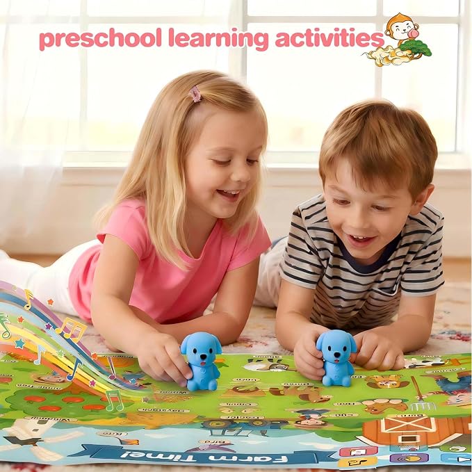 Talking Pen + 20 Interactive Learning Posters for Toddlers 1-3 | Educational Toys for 3 4 5 6 Year Olds |Homeschool Essential for Preschool, Gifts for Boys & Girls
