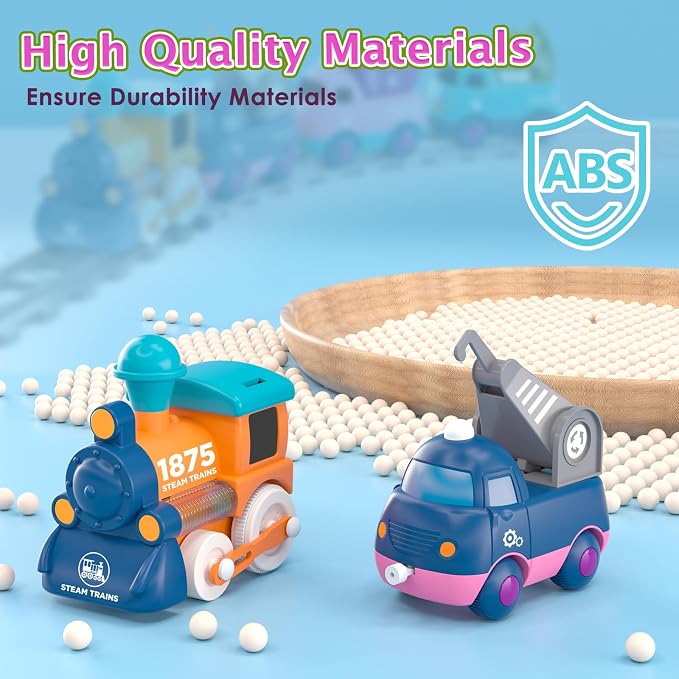 Electric Train Set for Toddler Toy 3 4 5 Year Old Boy Birthday Gifts, Two Play Modes of Electric and Manual Baby Train Toy with Music, Light, Tracks