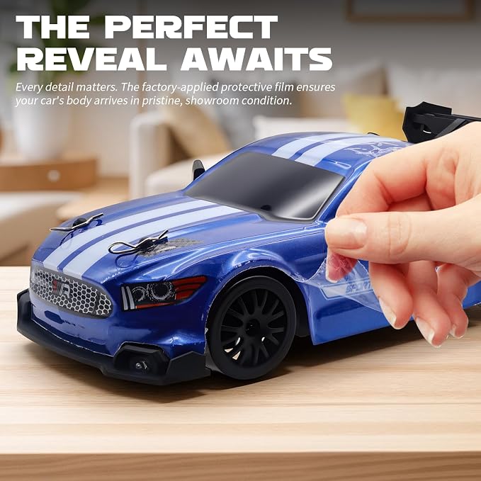 RC Drift Car, 1:24 Scale Remote Control Vehicle for Kids,2.4GHz 20KM/H 4WD High Speed RC Cars with LED Light, Two Batteries & Drifting Tires Racing Sport Toy Cars for Adults Boys Girls Kids 8601RD