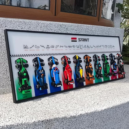 Display Wallboard for LEGO Speed Champions Ultimate Collector's Pack - Contains 10 Sets in 1 66802,77242,77243,77244 F1,Adult Collectibles for Car Wall Mount Building Blocks (Only Display Wallboard)