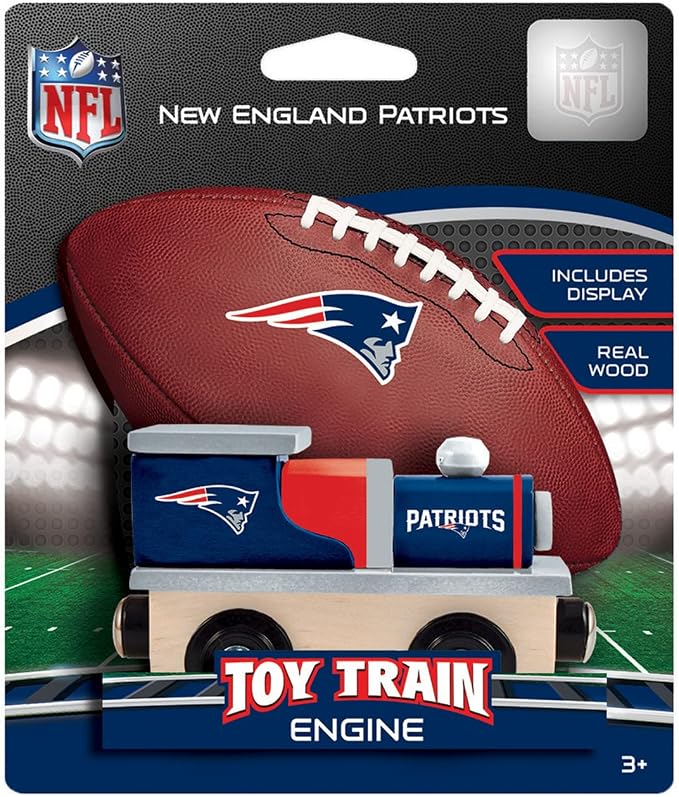 MasterPieces NFL New England Patriots Real Wood Toy Train, For Ages 3+