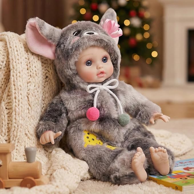 Baby Doll Realistic Soft Body 15 Inch Newborn Doll with Outfits | Cute Vinyl Head & Limbs, Lifelike Hand-Painted Details, Real Life Doll with Accessories Pretend Care, 3+ Year Old Girl Gifts