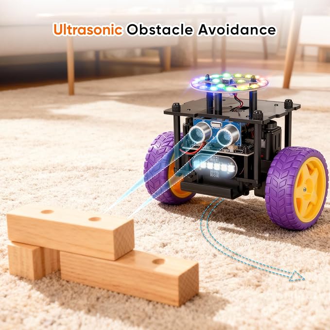 Smart Robot Car Kit Toys for Kids Ages 8-12 12-16, Remote Control Building Robotics Kit, STEM Educational Science Kit Gifts for Teen Boys Girls 8-13 14 15 16 Year Old