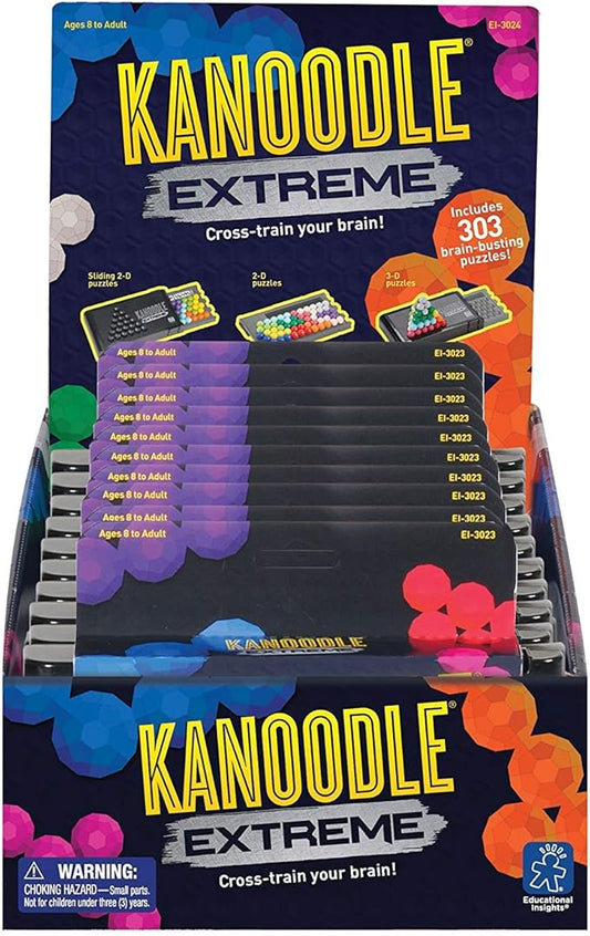 Educational Insights Kanoodle Extreme (Pack of 10) - 3D Brain Teaser Puzzles, Single Player Brain Game, Handheld Travel Games for Kids, Logic Puzzle Games and Gifts for Kids, Teens & Adults Ages 8+