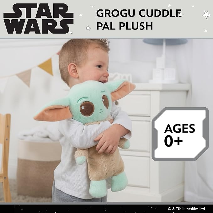 Kids Preferred Cuddle Pal – Star Wars: THE Mandalorian Grogu Baby Yoda Plush 11 Inch – Stuffed Animal for Babies & Newborn – Baby’s First Plush Blankie