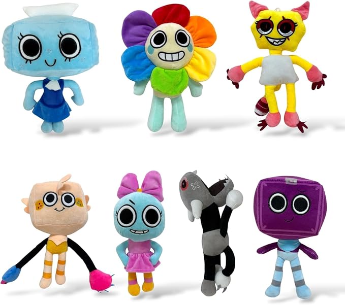 Plush Toys – Set of 7 Soft & Colorful Stuffed Plushies for Kids, Gifting, Cuddling, Travel & Play – Premium Quality Plush Toy Collection