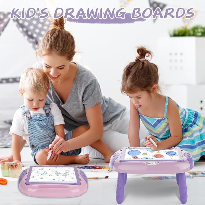 MAYESAR Gifts for 1-2 Year Old Girls,Toddlers Toys with Magnetic Letters and Numbers, Art Easel for Kids 1 2 Year Old, Girl Birthday Christmas Gifts (Purple)