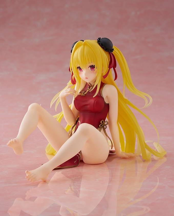 Taito-to Love-Ru Darkness Desktop Cute Figure - Golden Darkness (Chinese Dress Ver.)