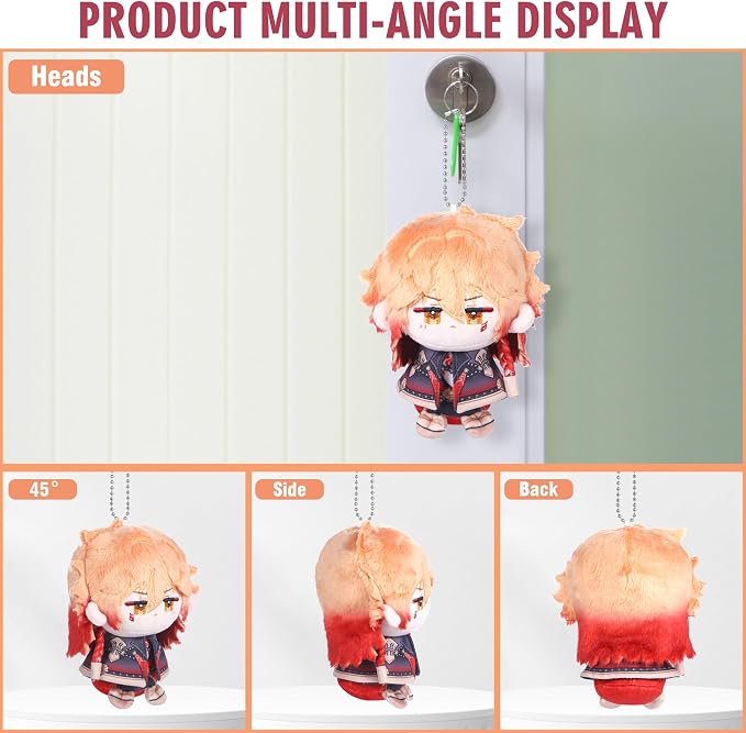 UTIEHD Anime Game HSR Character Keychain Pendant, 4 Inch Collectible Figure for Backpacks Bags and Keys for Fans