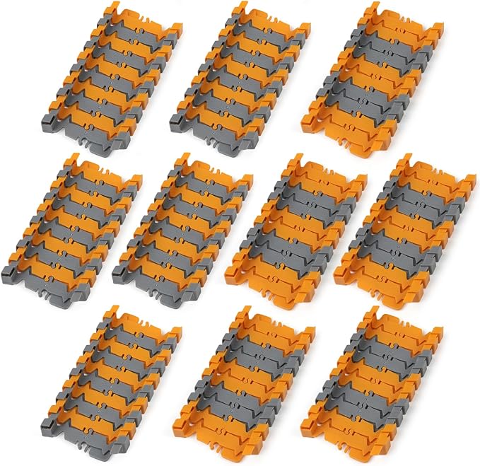 Magickidz Construction Track Expansion Kit for Kids - Birthday Gift for 3-5 5-7 Year Old Boys, 100 Pcs Add-On Creative Building Toy, Compatible with Most Flexible Engineering Track Sets