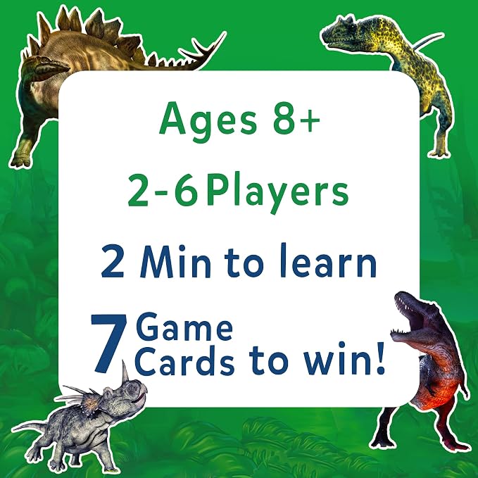 Skillmatics Guess in 10 Dinosaurs, Perfect for Boys, Girls, Kids, and Families Who Love Card Games, Toys, Travel Games, Gifts for Ages 8, 9, 10 & Up