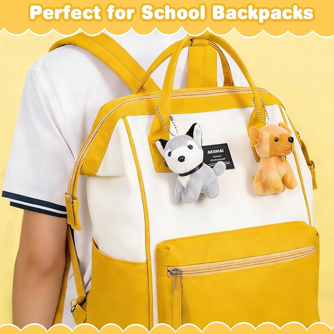 Niceup 24PCS Adopt a Puppy Party Favors Kids Mini Plush Dog Non-candy Easter Basket Stuffers Bulk Stuffed Animals Dog Paw Adoption Pet Doll Toys Birthday Party Goodie Bag Fillers Classroom Reward Gift