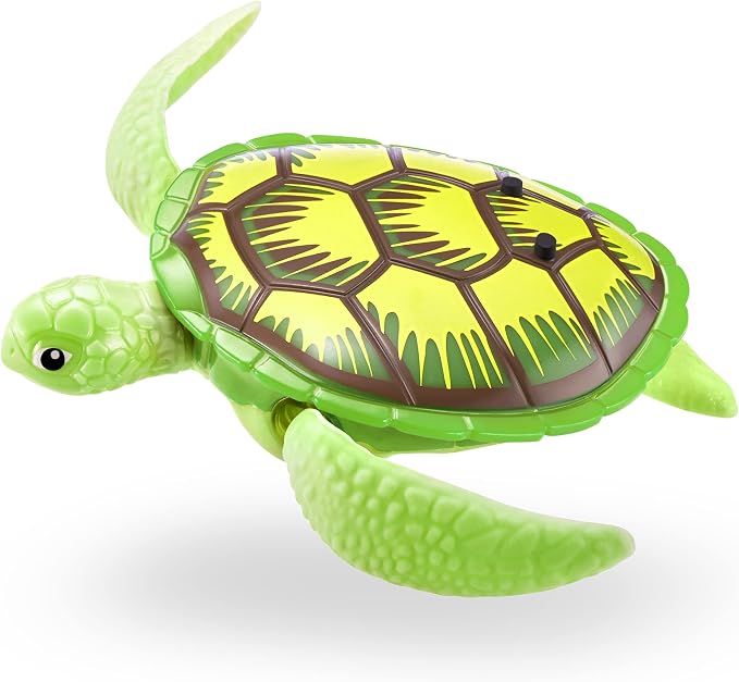 Robo Alive Robo Turtle Robotic Swimming Turtle (Green + Pink) by ZURU Water Activated, Comes with Batteries, Exclusive (2 Pack)