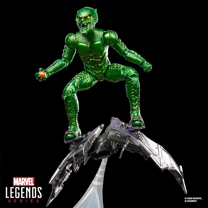 Marvel Legends Series Green Goblin, Spider-Man: No Way Home Deluxe 6 Inch Action Figure Set with Original Goblin Armor and Glider
