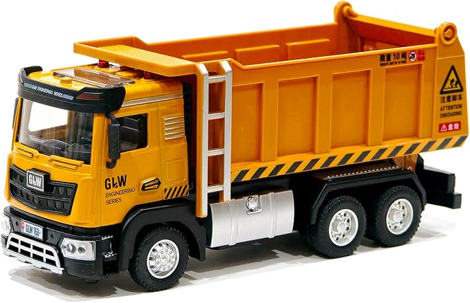 Construction Trucks Toy 1:40 Semi-Alloy Simulation Model Lights & Sounds Educational Engineering Vehicle for Kids Dump Truck