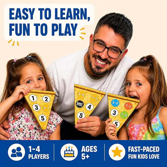 Matheroni Pepperoni Math Games for Kids 5-7, Addition and Subtraction STEM Board Game - Educational & Fun Pizza Game for Kindergarten, 1st-3rd Grade by Pidoko Kids
