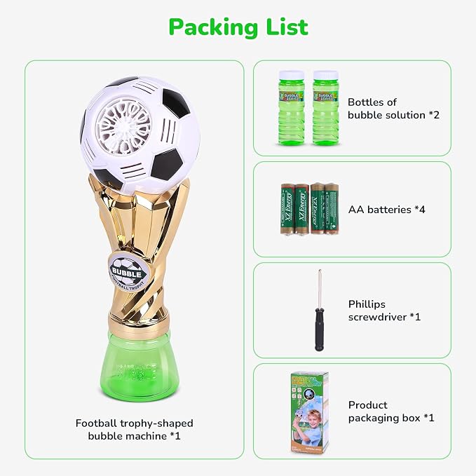Football-Shaped Bubble Machine, Perfect for Children to Play with Complete with Bubble Machine – The Ideal Toy Bubble Machine for Kids