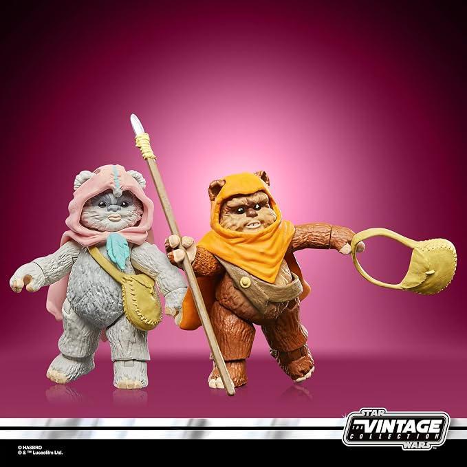 Star Wars The Vintage Collection Wicket W. Warrick & Kneesaa, Star Wars: Ewoks Collectible 3.75” Action Figures 2-Pack