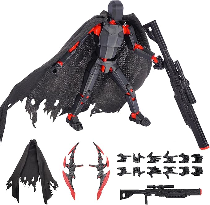 T13 Action Figure Set Assembled-3D Printed Multi-Jointed Movable Dummy 13，Titan 13 Action Figure, Birthday Gifts for Boys, Girls Desktop Decorations