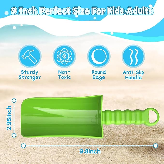 7 PCS Castle Foldable Beach Sand Buckets Toy Set with Shovels Scoop Sifter for Kids, 3L Silicone Collapsible Bucket Pails for Toddler, Summer Toy, Sandbox Kit Camping Gear Beach Essential Gift