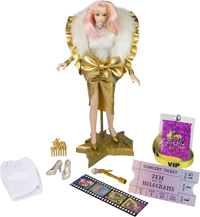 JEM and THE Holograms 12-inch Fashion Doll Glitter and Gold Edition