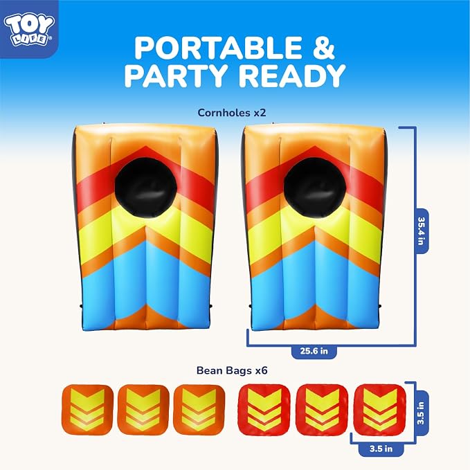 TOY Life 2 Sets Inflatable Pool Games Toys, Pool Cornhole Game Floating Toys for Adults Family, Water Games for Adults, Bean Bag Toss Game for Swimming Pools