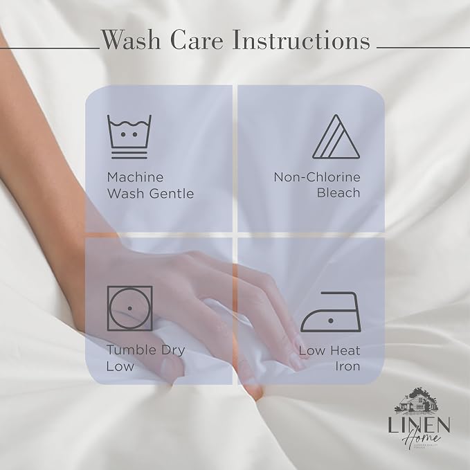 Linen Home 2-Pack King Sheet Set, 100% Cotton Percale Bedding, 8-Piece Value Bundle, Deep Pocket Cooling Bed Sheets for Hot Sleepers, Breathable & Crisp Hotel Quality, Long-Staple Cotton, Dark Blue