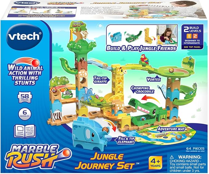 VTech Marble Rush Jungle Journey Set Preschool Marble Run Toy
