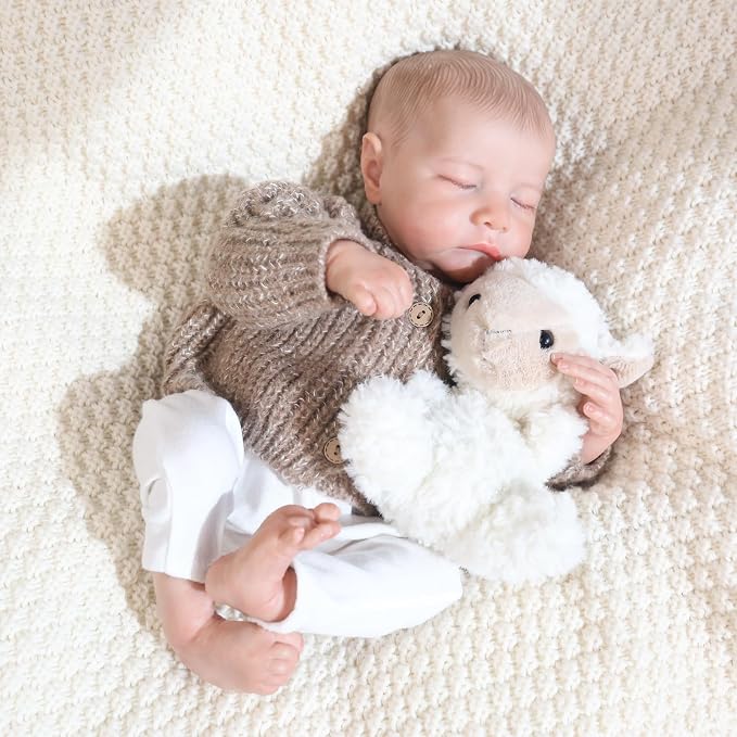 CHAREX Lifelike Reborn Baby Dolls Boy - 18 Inch Realistic Baby Doll Newborn Soft Cloth Body, Real Life Baby Dolls Poseable, Complete Gift Set for Kids Age 3+