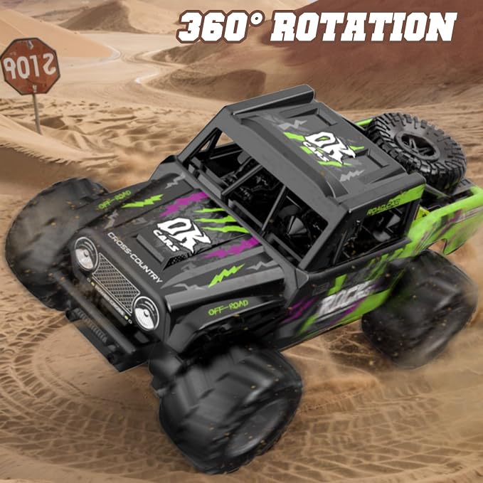 KB KAIBO Q191 1:16 Amphibious Remote Control Car - Waterproof All Terrain RC Monster Truck for Kids, 50+ Min Play with 2 Batteries, 2.4Ghz 4WD Off-Road Toy for Boys Girls 6-12+ (Gift Idea)-Blue