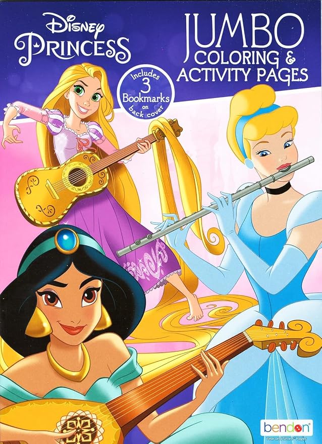 Disney Princess Coloring Book Activity Set for Kids Featuring Disney Princess, Encanto, Moana and Frozen