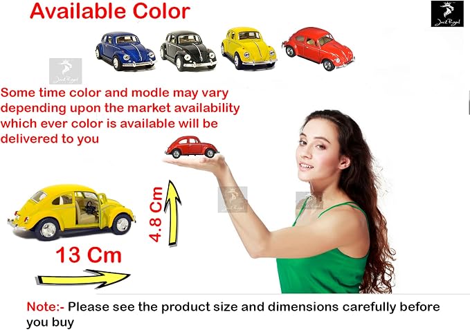 KiNSMART - 1967 Volkswagen Classic Beetle 5 Inch 1:32 Scale Die Cast Metal Model Toy (Black)