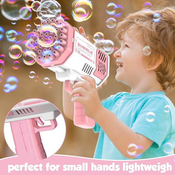 JONEG Toys for 3-8 Year Old Boys Girls: Bubble Machine for Kids with Bubble Solution, Gifts for 3 4 5 6 7 8 Years Old Boy Birthday Toy for Kid Toddlers Ages 4-6 Outdoor Wedding Bubbles Blower Maker