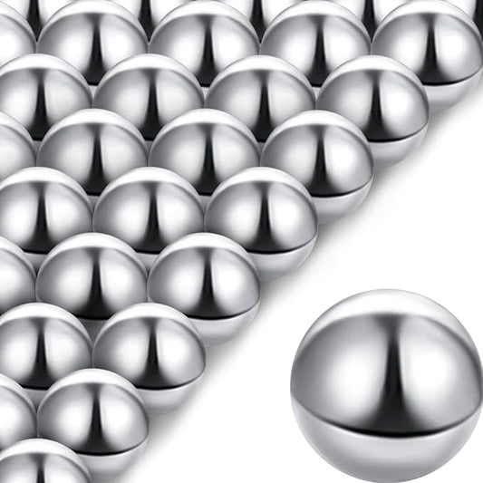 Ripeng 30 Pieces Labyrinth Replacement Steel Balls 0.5 Inch Replacement Rust-Proof Metal Balls for Marble Runs