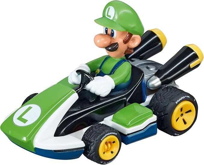 Carrera GO Mario Kart Slot Car Race Track Set - Battery Powered (Ages 5+) | Battery-powered slot car track, Mario Kart toy for kids 5+, includes Mario & Luigi cars, jump ramp, 14.1-ft track