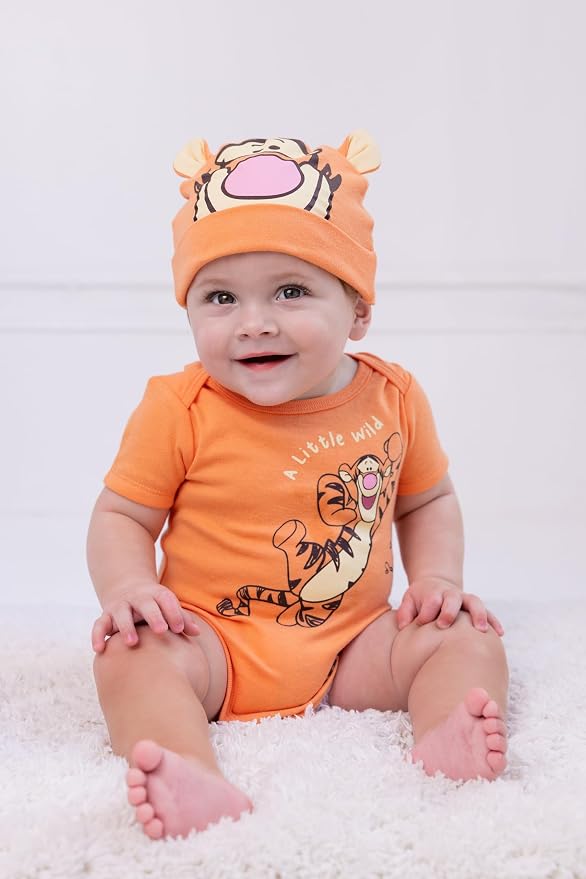 Disney Cosplay Baby Bodysuit and Hat Set Newborn to Infant Sizes (Newborn - 24 Months)