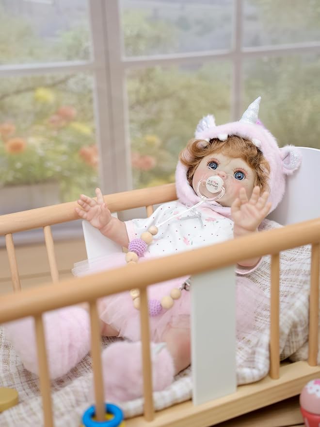 Reborn Baby Dolls, 18 Inch Large Realistic Hand-Rooted Hair Lifelike Baby Dolls with Accessories for 3+ Year Old Girls Gifts, Pretend Play, Collection